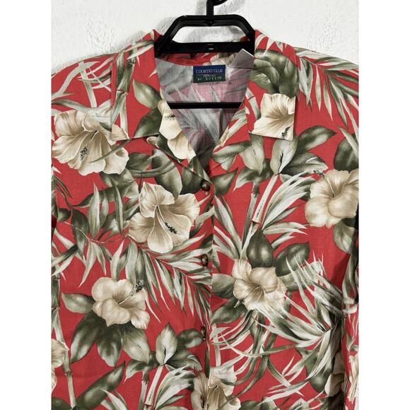 Vintage Koret Country Club Hawaiian Shirt Petite Size‎ M Multicolor Floral - Picture 2 of 8